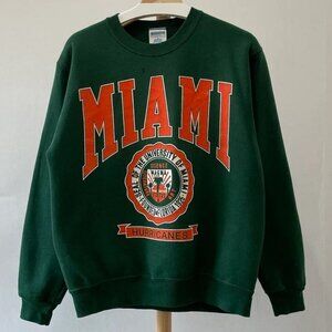 Vintage 90s Miami Hurricanes Sweatshirt, University of Miami Hurricanes Shirt